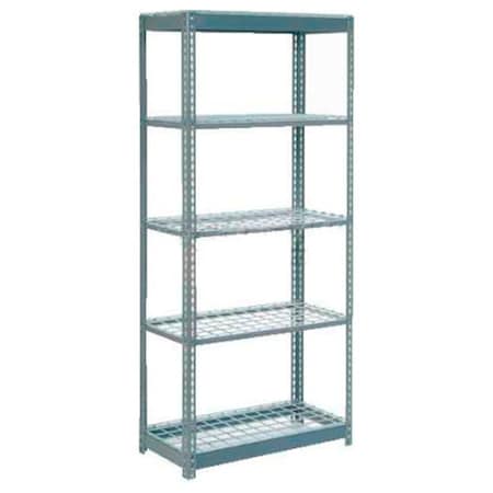 Global Industrial 5 Shelf, Boltless Shelving, Starter, 36inW x 18inD x 72inH, Wire Deck B2297492